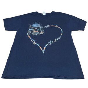 Simon and Garfunkel song quote skull darkness skeleton men’s large v-neck t-shir